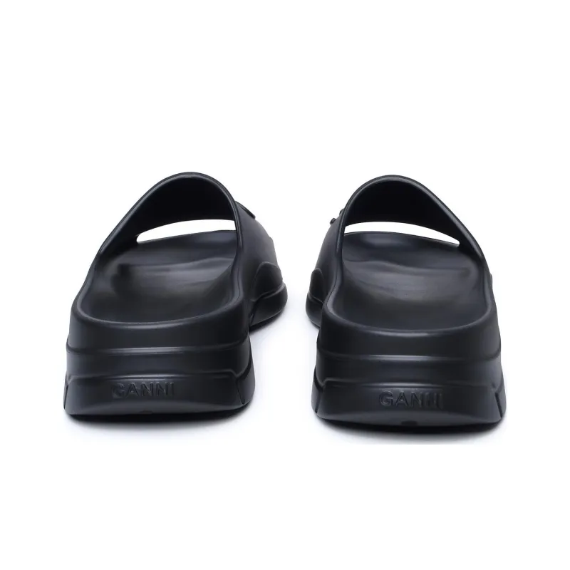 GANNI Logo-embossed Chunky Slides-3