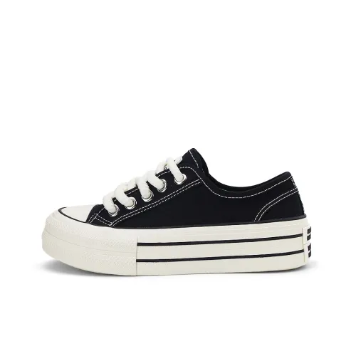 Warrior 1927 Canvas Shoes Women's Low-Top Black