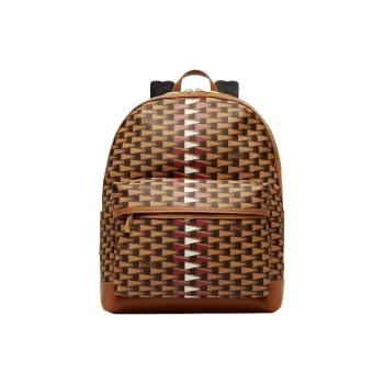 BALLY TPU Backpack Dual Strap Pack Men's Beige Brown