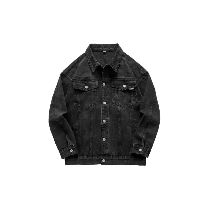 WOOD SOON Denim Jacket Unisex Washed Black-0