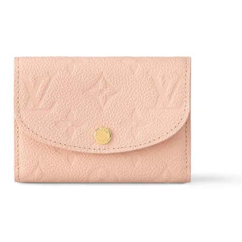 LOUIS VUITTON Cow Leather Wallet Women's Sand Marlo Pink Red