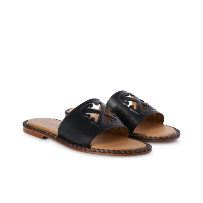 OFF-WHITE Twist Arrow-Embossed Slip-On Slides Women's-1
