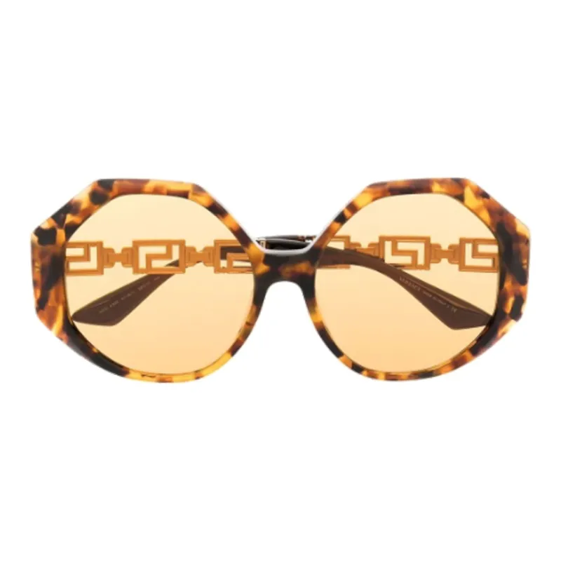 VERSACE Eyewear Round-frame Tortoiseshell Sunglasses-1