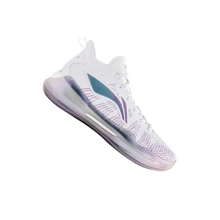 LINING YuShuai 13 Basketball Shoes Men Low Top Standard White/Roman Purple-2