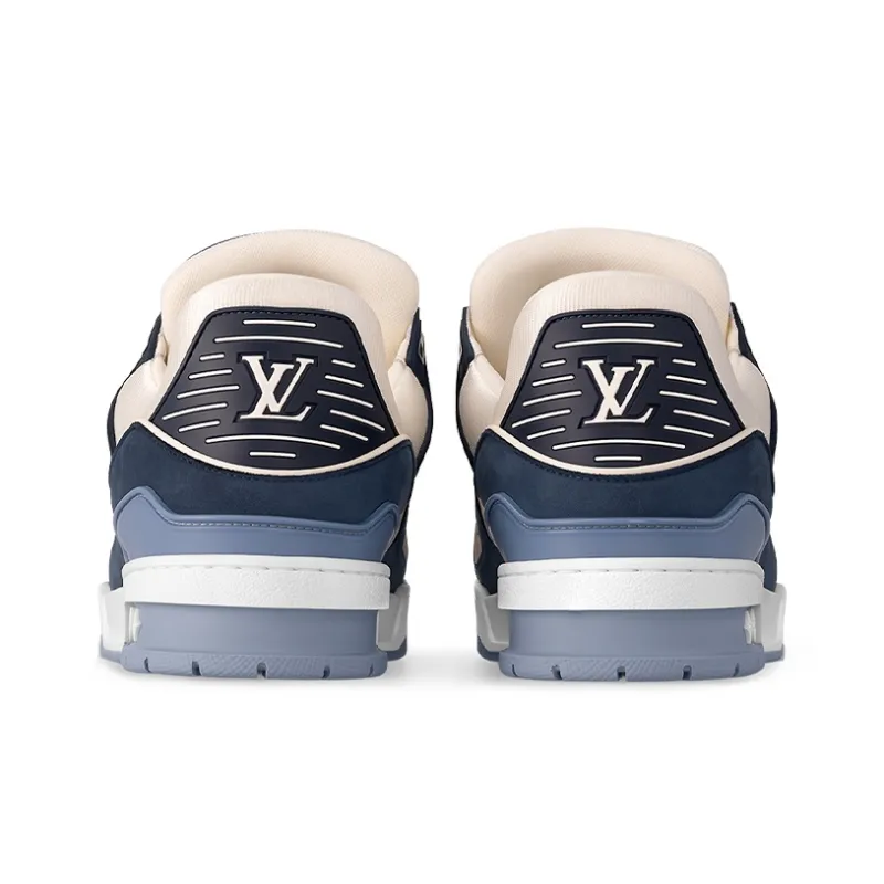 LOUIS VUITTON Lv Traainers 'White Blue'-3