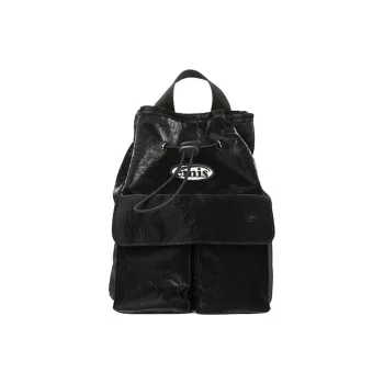 Emis Polyurethane Backpack Mini Unisex Black