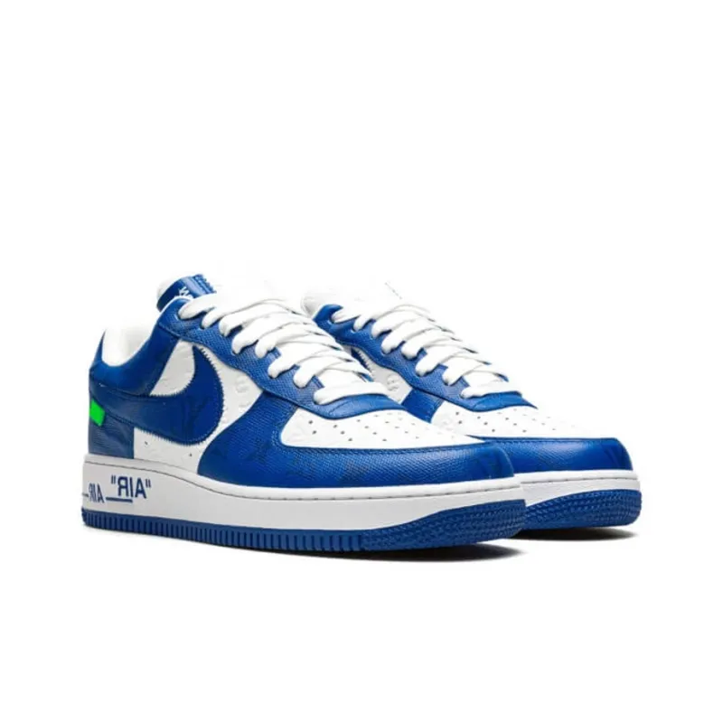 Nike X LOUIS VUITTON Air Force 1 Low By Virgil Abloh 'Blue White'-2