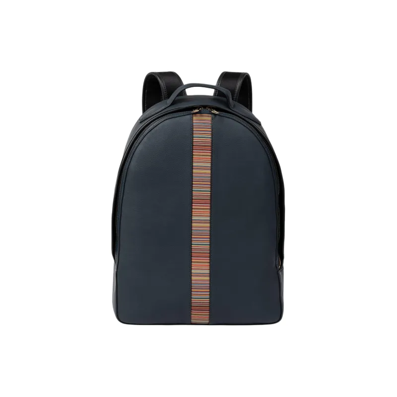 Paul Smith Leather Backpack Men's Dark Blue-0
