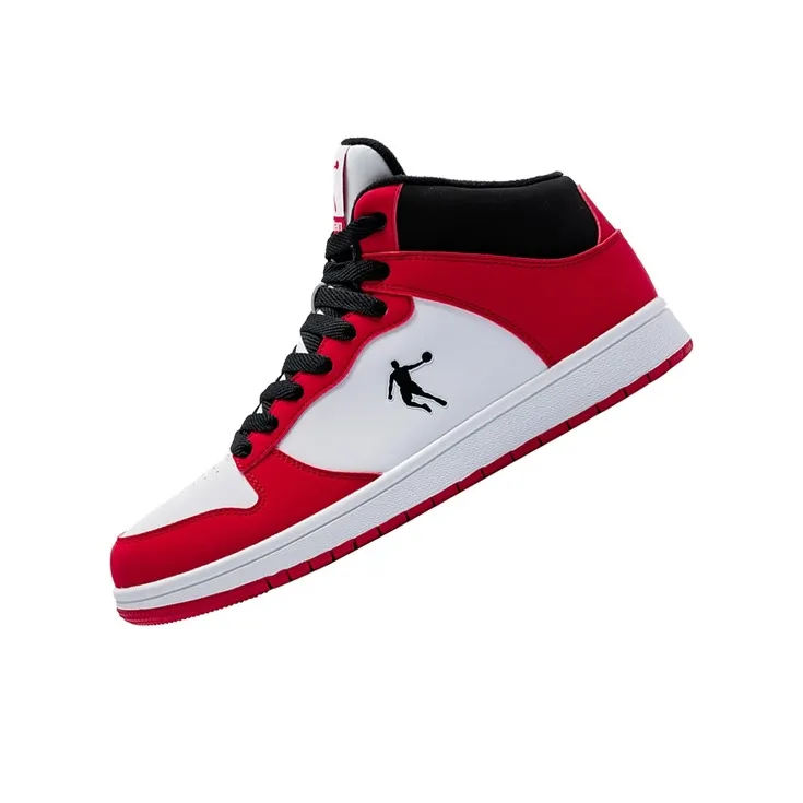 QIAODAN High Top Skateboard Shoes Men White Red-2