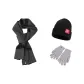 Dark Gray Scarf+Gray Glove+Hats & Caps