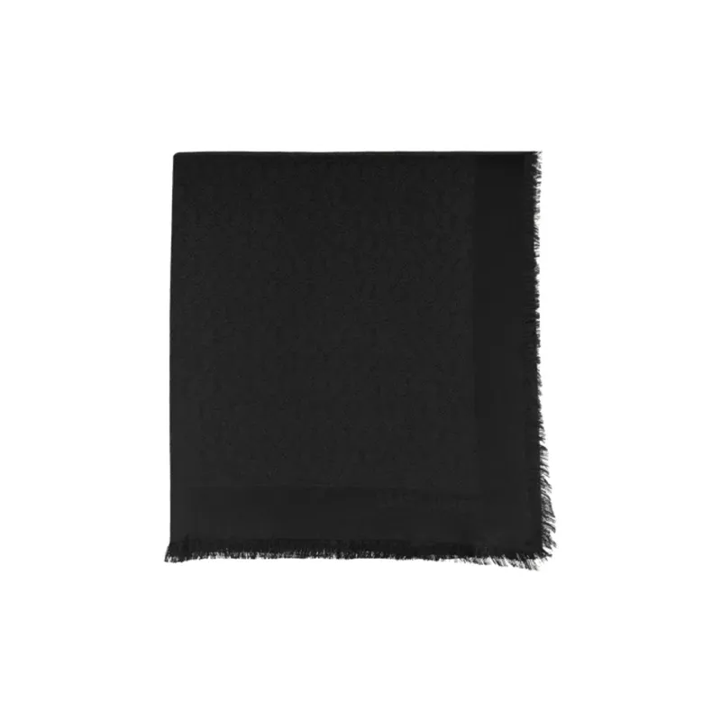 SAINT LAURENT Knit Scarves Men's Black-0