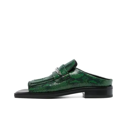 Martine Rose Snakeskin-effect Open Mules