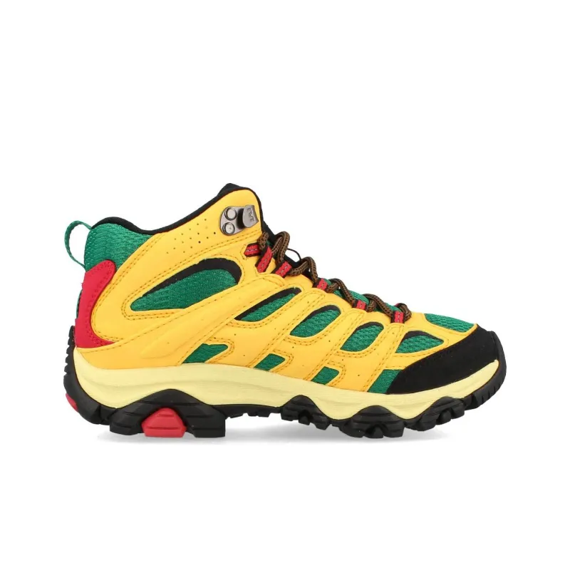MERRELL MOAB 3 Cushioning Wear Resistant Mid Top Outdoor Shoes Women's Yellow Green-1