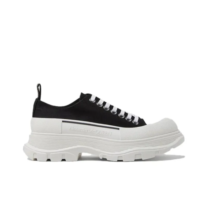 Alexander McQueen Tread Slick Lace Up Low 'Black White' Women's-1