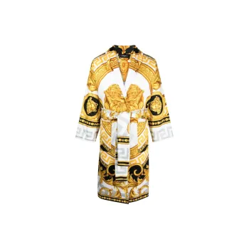 VERSACE Barocco print Belted Coat