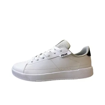PEAK Anti Slip Wear Resistant Low Top Skateboard Shoes Men's All White/Black