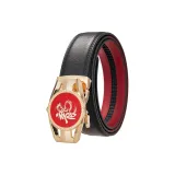 Gold-Tone Lock+Black Strap