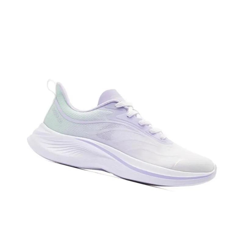 QIAODAN Light Speed 3.0 Anti Slip And Wear Resistant Breathable Low Top Running Shoes Women's Purple Green-1