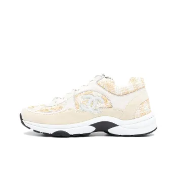 CHANEL Low Top Casual Shoes Women's Orange Beige
