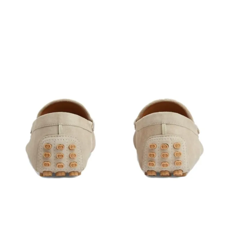 GUCCI Horsebit-detail Suede Loafers-3