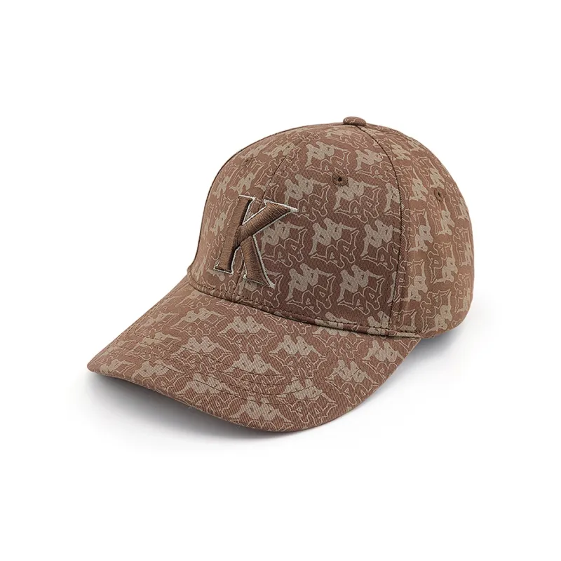 Kappa Cotton Baseball Caps Unisex Brown/White-1