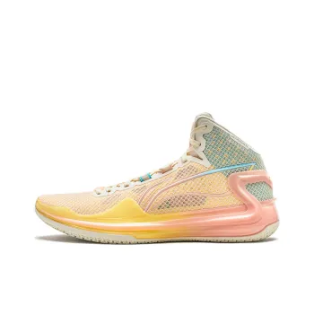 LINING Liren 4 Basketball Shoes Men Mid Top Neon Yellow/Light Mustard/Cool Blue