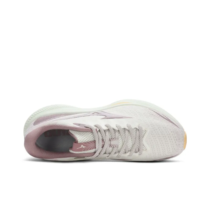 Mizuno Cushioning Slip Resistant Breathable Rebound Low Top Running Shoes Women's Road Turn Pink Color Scheme-3