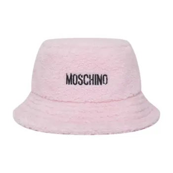 MOSCHINO Polyester Polyester Bucket Hats Women's Pink