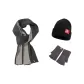 Gray Scarf+Dark Gray Glove+Hats & Caps