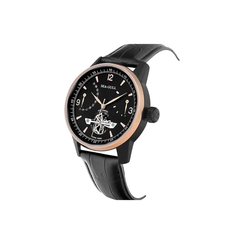 Sea Gull LE BRASSUS Automatic Mechanical Movement Watch Men's Watches Black Dial-3
