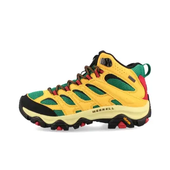 MERRELL MOAB 3 Cushioning Wear Resistant Mid Top Outdoor Shoes Women's Yellow Green