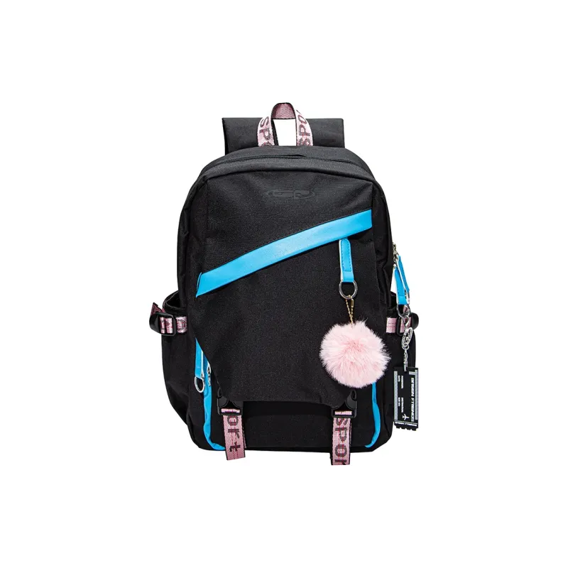 GF Nylon Backpack Large Size Women's Blue Black-0