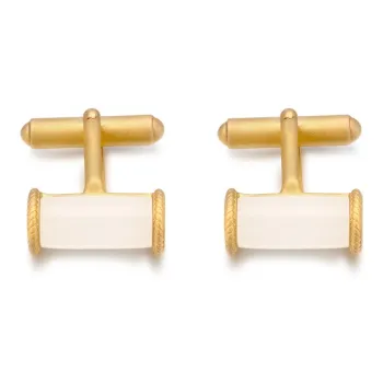 Emergence Hetian Jade Cufflinks Unisex White Jade