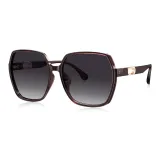 76048 R1 R-Gray Purple Lens-Transparent Dark Red Frame+Transparent Dark Red Temple