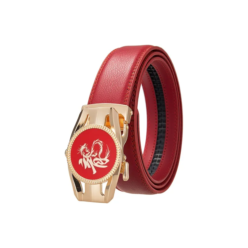 ALIEN BANG Cow Leather Leather Belts Men's Style 3.5CM-3