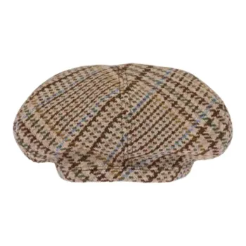 MIU MIU Wool Cotton Berets Women's Camel