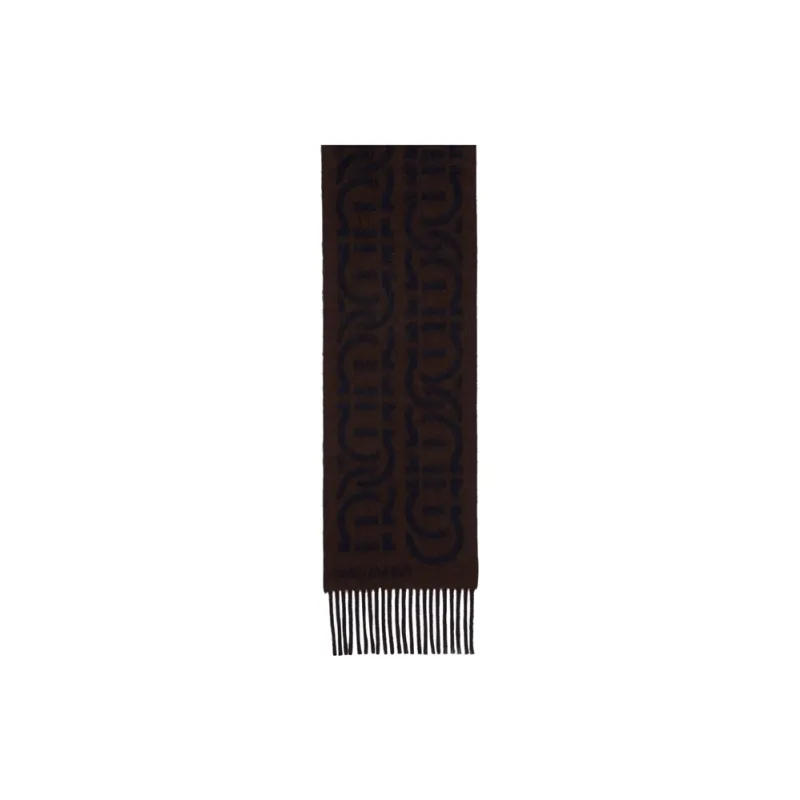 Ferragamo Gancini print Wool blend Scarf-1