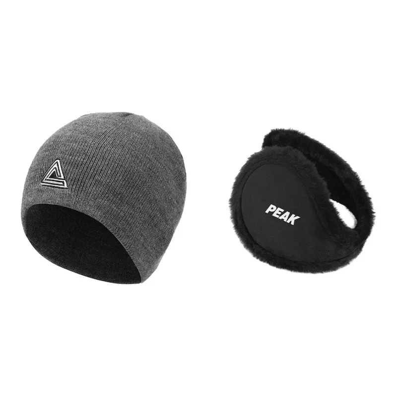 PEAK Warm Knitted Fabric Fleece Beanie Earmuff Windproof Trendy Versatile Comfortable Soft Unisex Multicolor-3