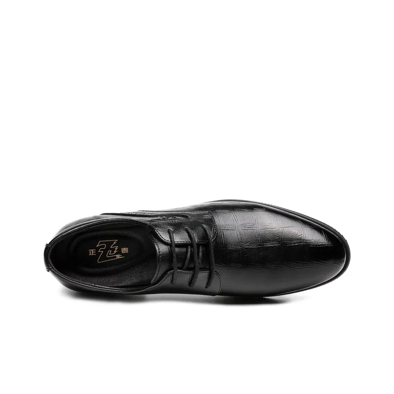 CHINT Dress Shoes Men Low Top Black-2