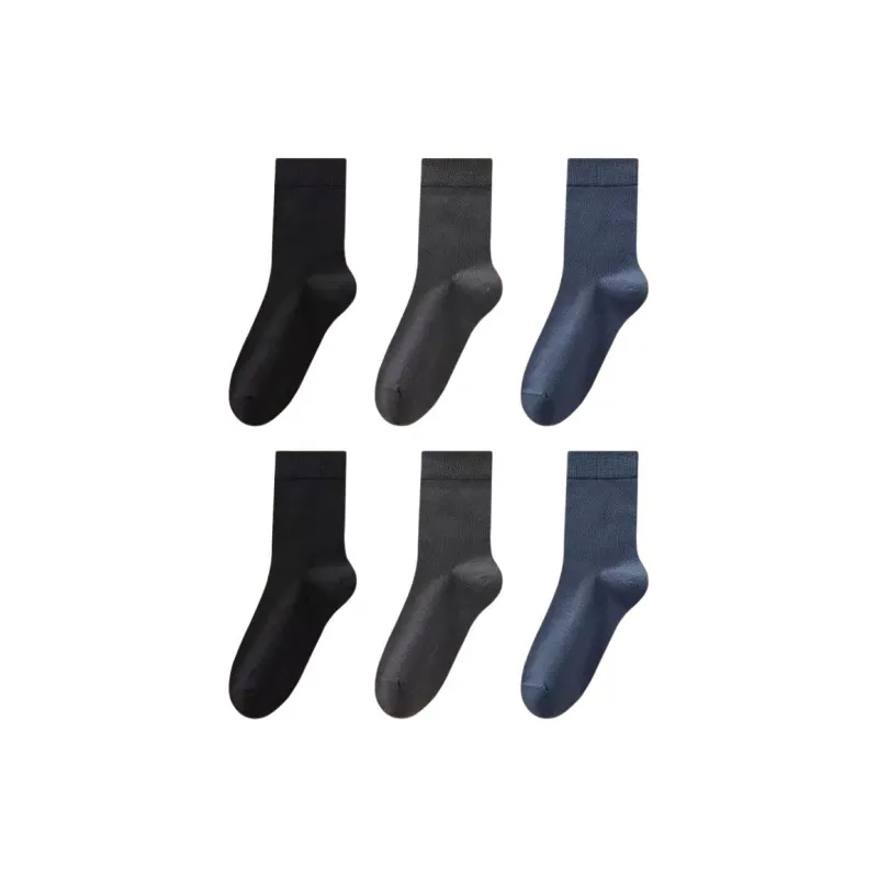 H-YXIANG FW23 Mid-Calf Socks Men's 6 Pack-11