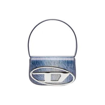 DIESEL Cow Leather Portable Crossbody Bag Shoulder Bag Women's Denim Blue