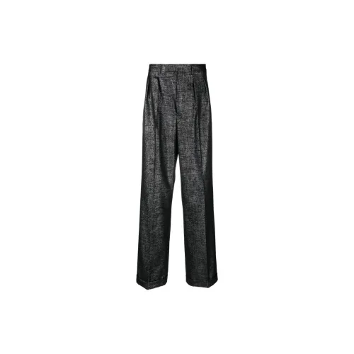 DRIES VAN NOTEN Glitter-effect Pleated Trousers