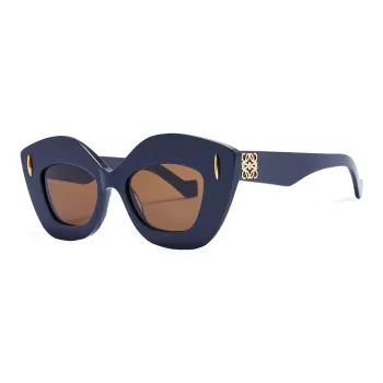 LOEWE Acetate Irregular Shape Sunglasses Unisex Blue