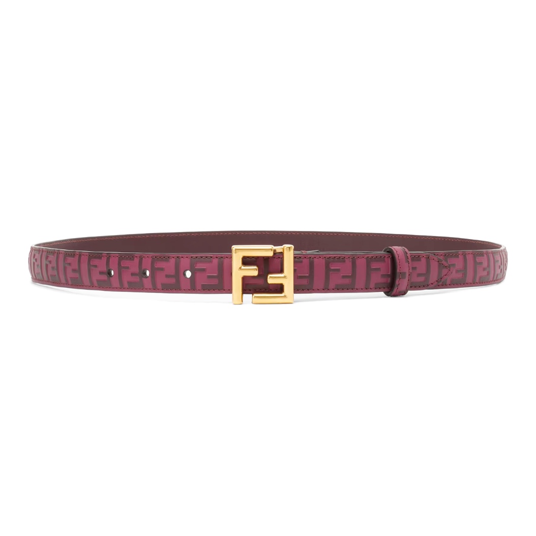 Fendi Burgundy Belts on Sale Authentic POIZON