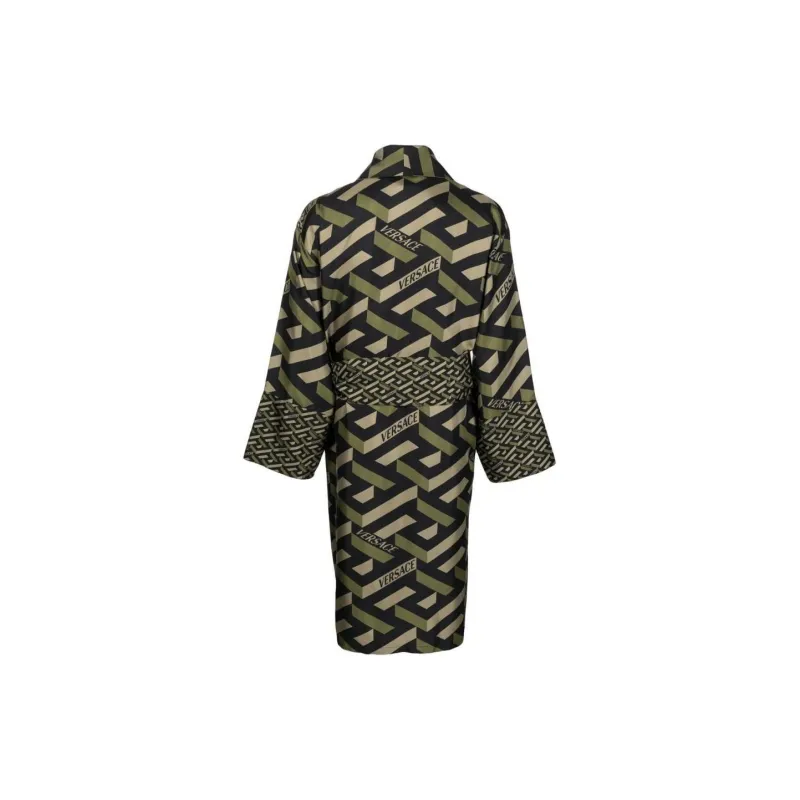 VERSACE New To Sale Final Sale Pajama Robe Unisex Green-1