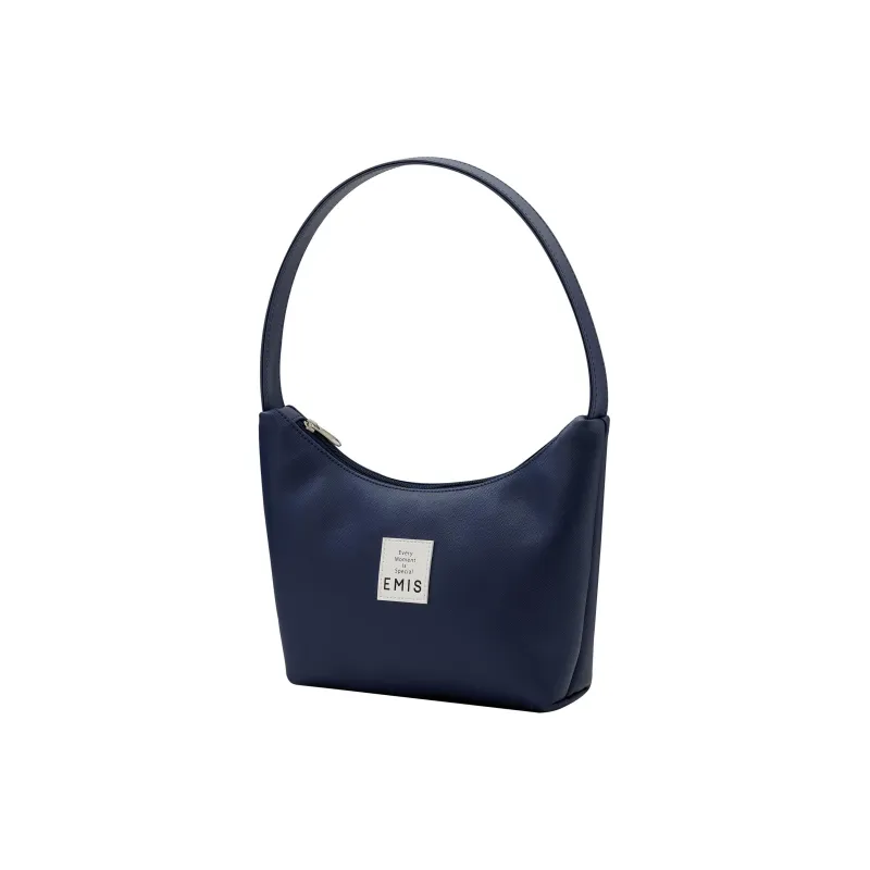 Emis PVC HOBO Bag Handbag Shoulder Bag Women's Marine Blue-1
