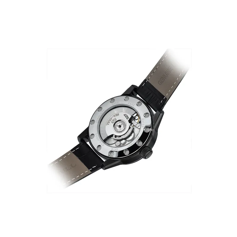 Sea Gull LE BRASSUS Automatic Mechanical Movement Watch Men's Watches Black Dial-23