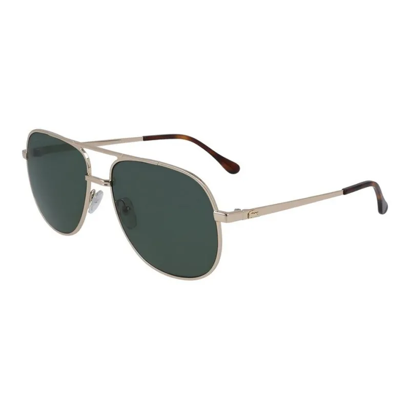LACOSTE Metal Aviator Sunglasses Unisex Gold-0