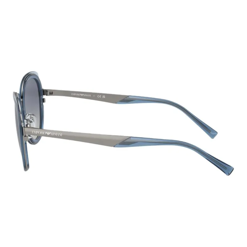 EMPORIO ARMANI Round Sunglasses Women's Blue-2