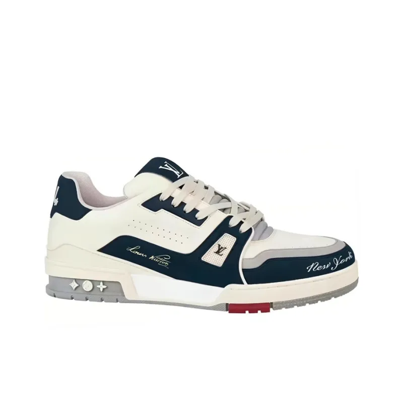LOUIS VUITTON Trainer Slip Resistant Low Top Skateboard Shoes Men's White New York Limited-1